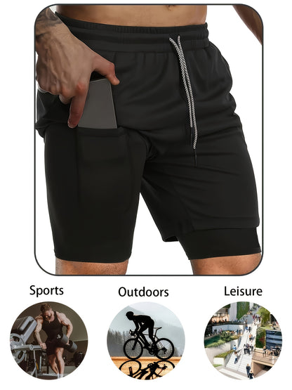 Marvel Spider Print Men’s Compression Set –  Quick-Dry Shirt & Double-Layer Training Shorts