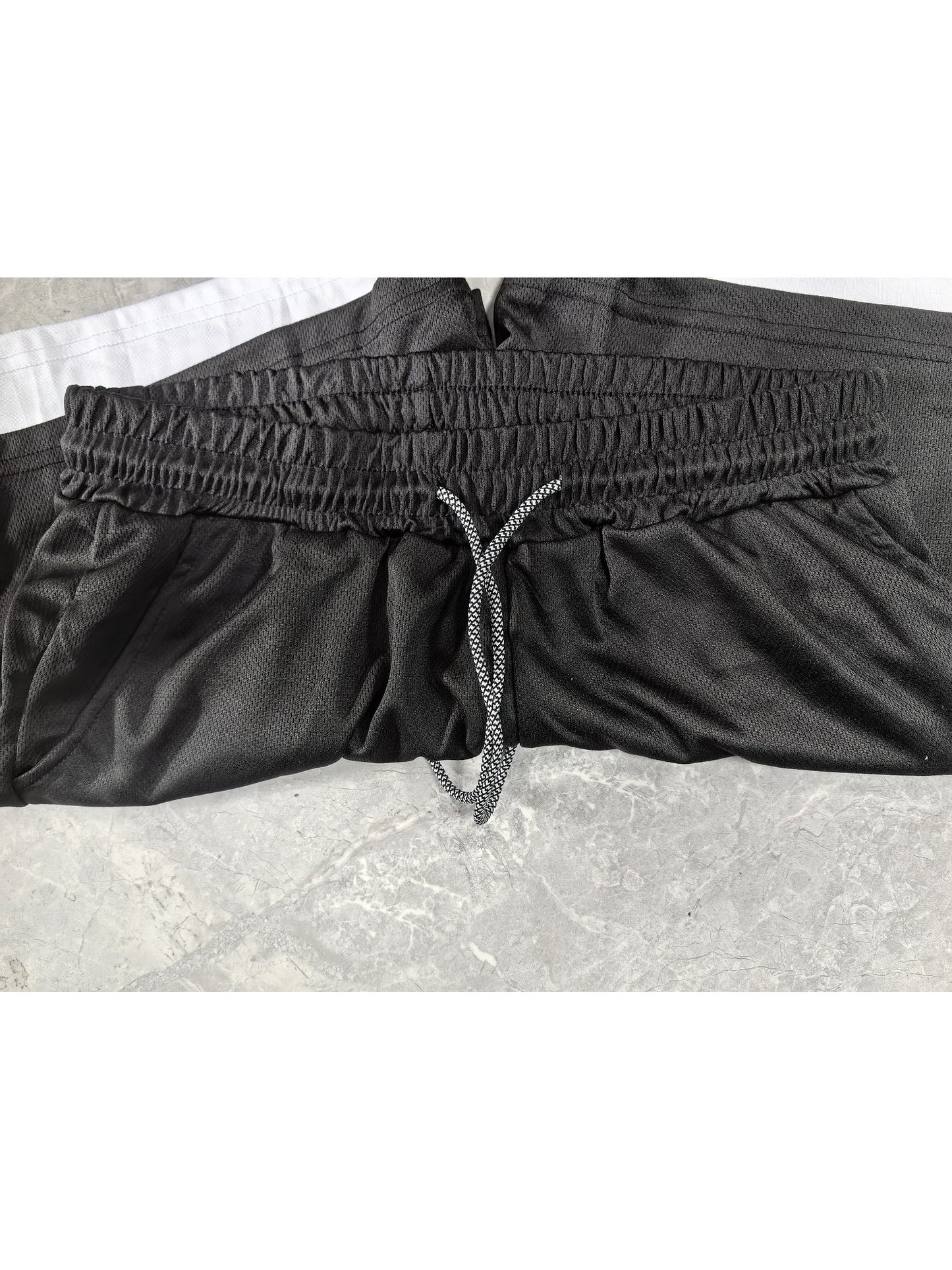 Men’s Quick-Dry 2-in-1 Compression Shorts – Anime Manga Print Double-Layer Gym & Training Shorts with Pockets