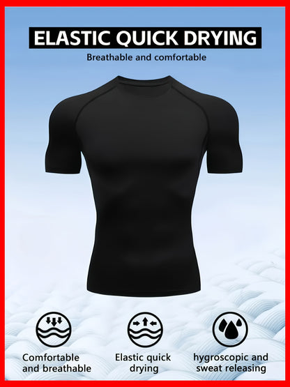 Marvel Spider Print Men’s Compression Set –  Quick-Dry Shirt & Double-Layer Training Shorts