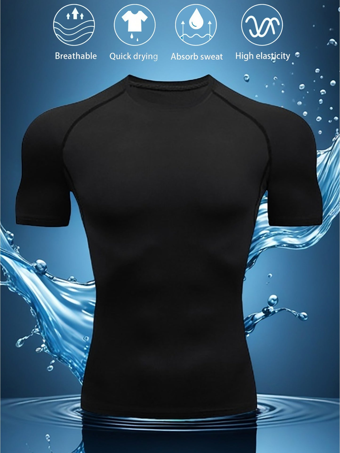 Men’s Outdoor Sports 2-Piece Set – Elastic Basketball & Fitness Training Outfit