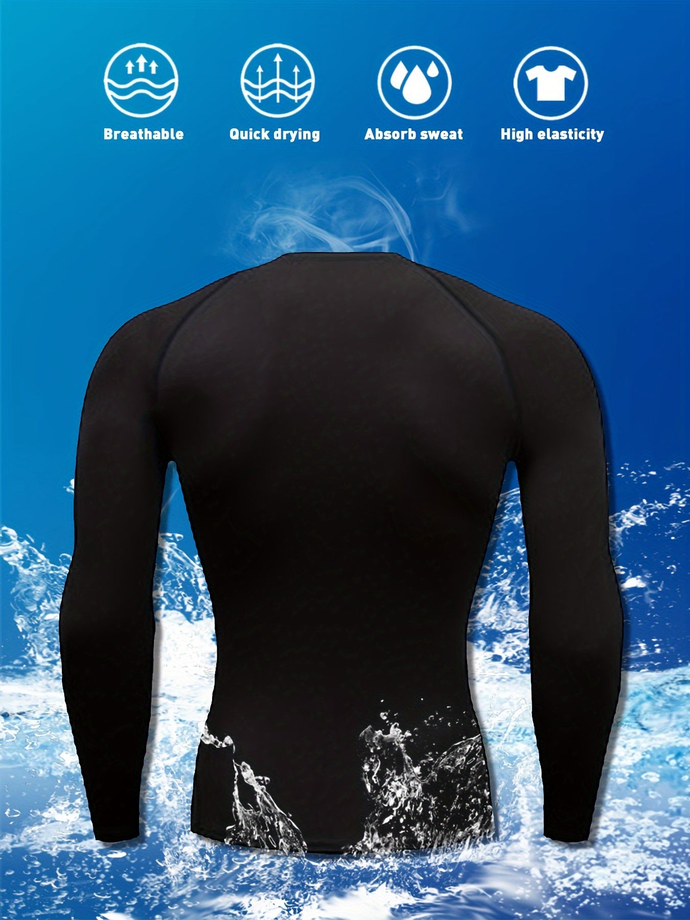 Marvel Spider-Venom Long Sleeve Compression Shirt – Men’s Breathable Performance Training Top