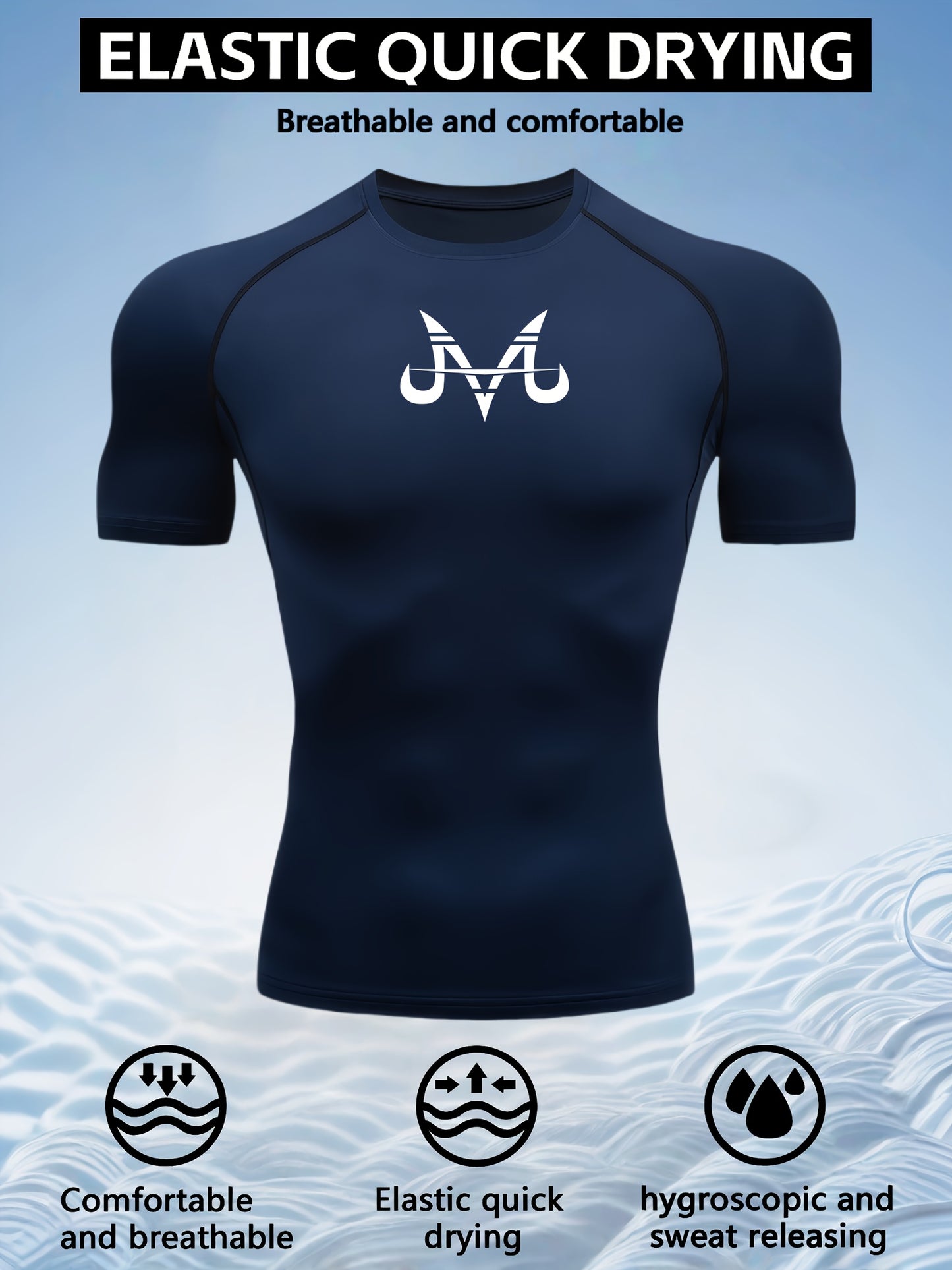 Men’s Quick-Dry Compression T-Shirt – Breathable Moisture-Wicking Short Sleeve Gym & Training Top