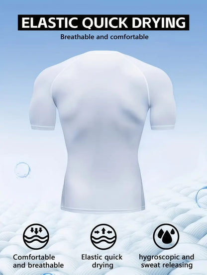 Men’s Anime-Inspired Compression T-Shirt – Quick-Dry Breathable Fitness Tee