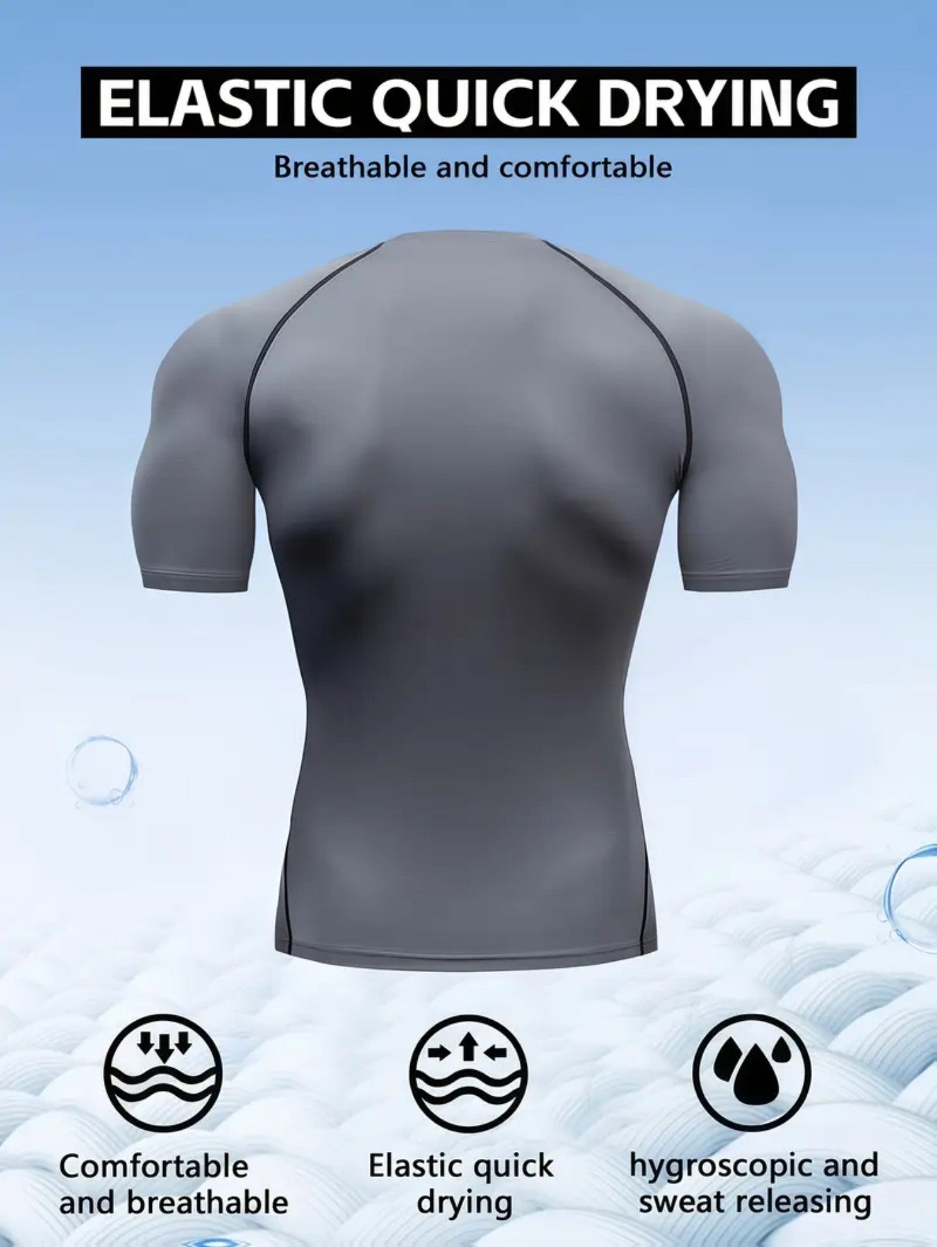 Men’s Anime-Inspired Compression T-Shirt – Quick-Dry Breathable Fitness Tee