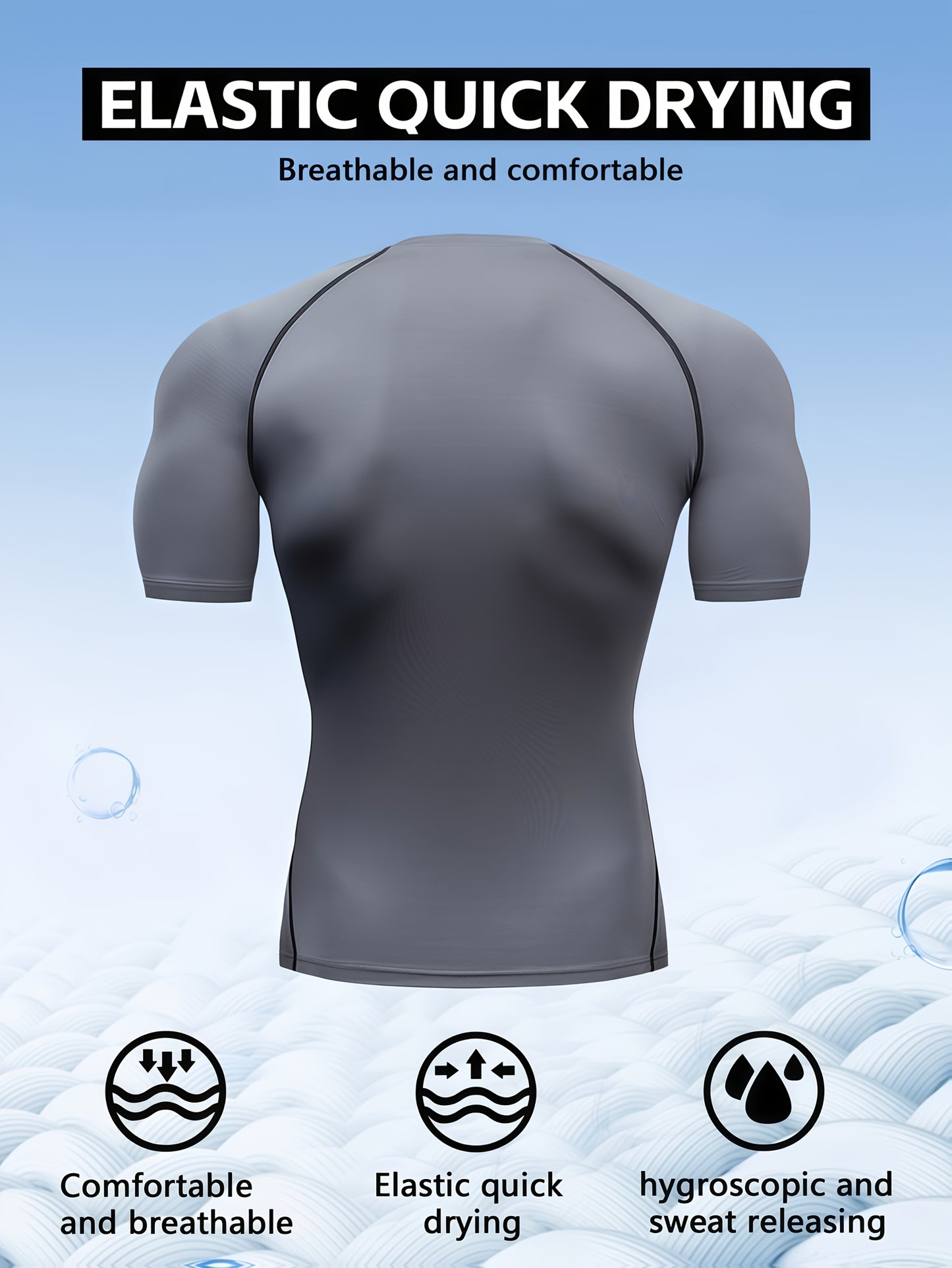 Men’s Quick-Dry Compression T-Shirt – Breathable Moisture-Wicking Short Sleeve Gym & Training Top