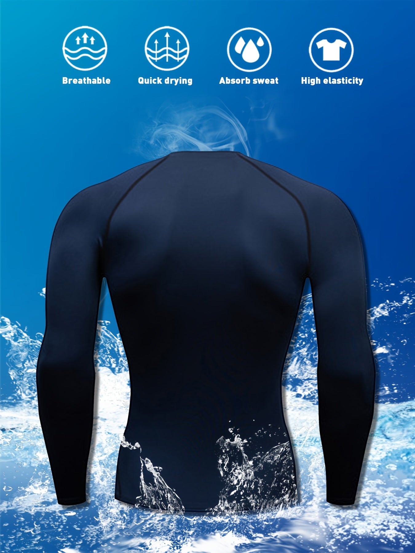 Marvel Spider-Venom Long Sleeve Compression Shirt – Men’s Breathable Performance Training Top