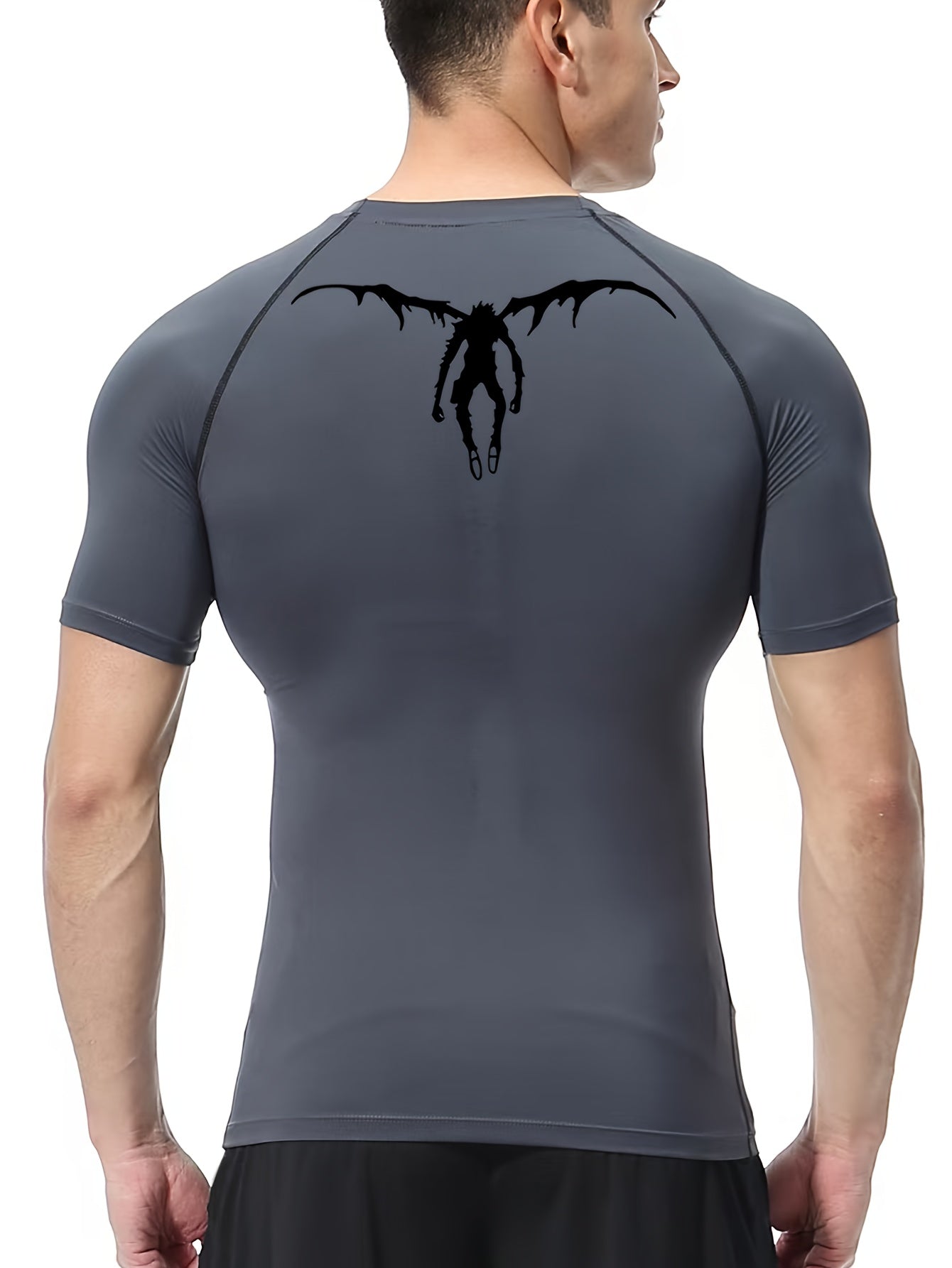 Men’s Anime Graphic Athletic T-Shirt – Quick-Dry Breathable Workout Tee