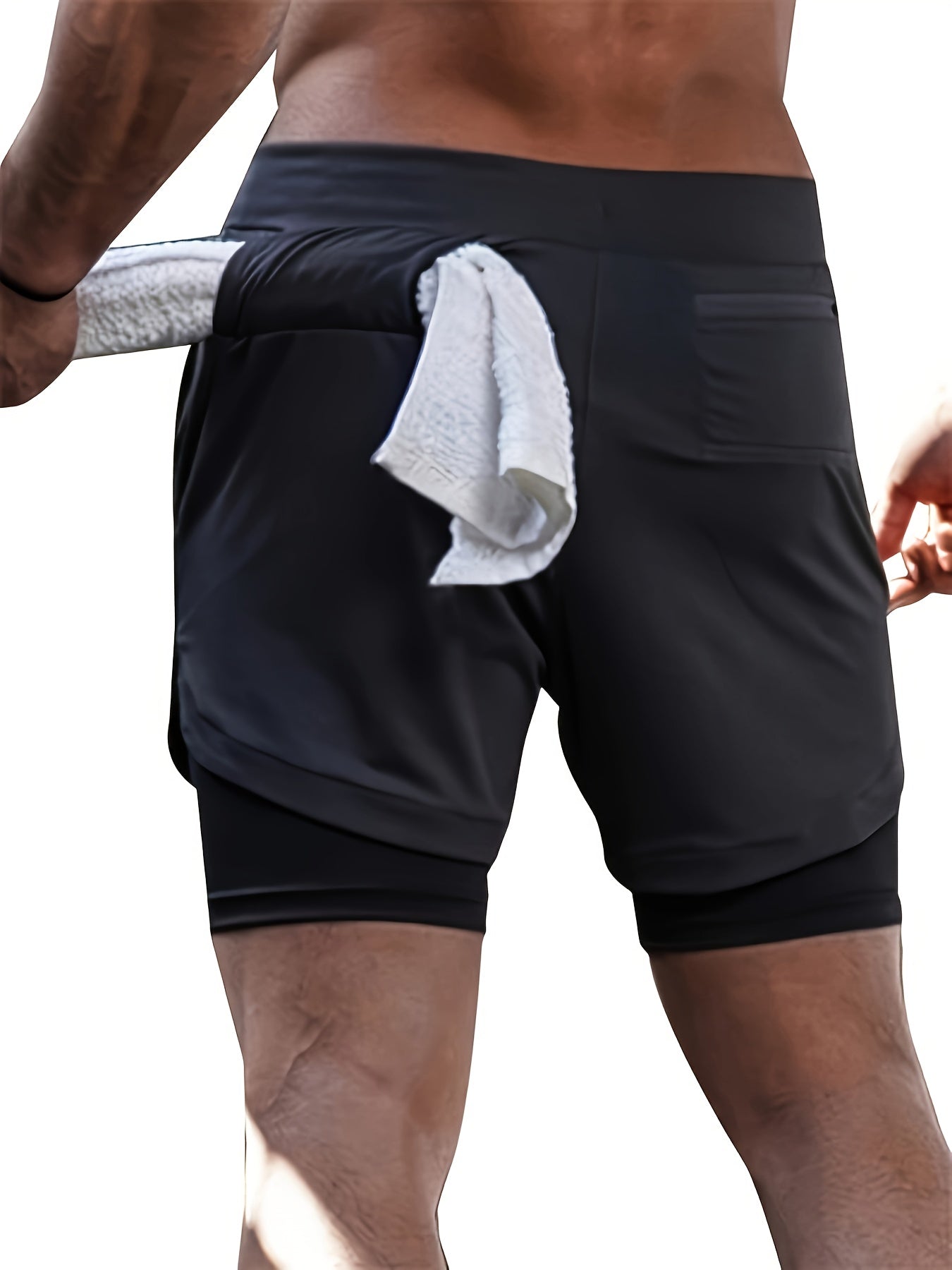 Men’s Marvel Spider‑Man Quick-Dry Sports Shorts – Double-Layer Training Shorts with Multi-Pockets