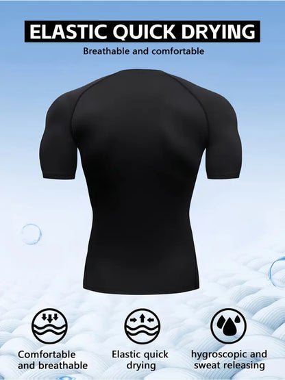 Men’s Outdoor Performance 2-Piece Set – Quick-Dry T-Shirt & 2-in-1 Double Layer Training Shorts