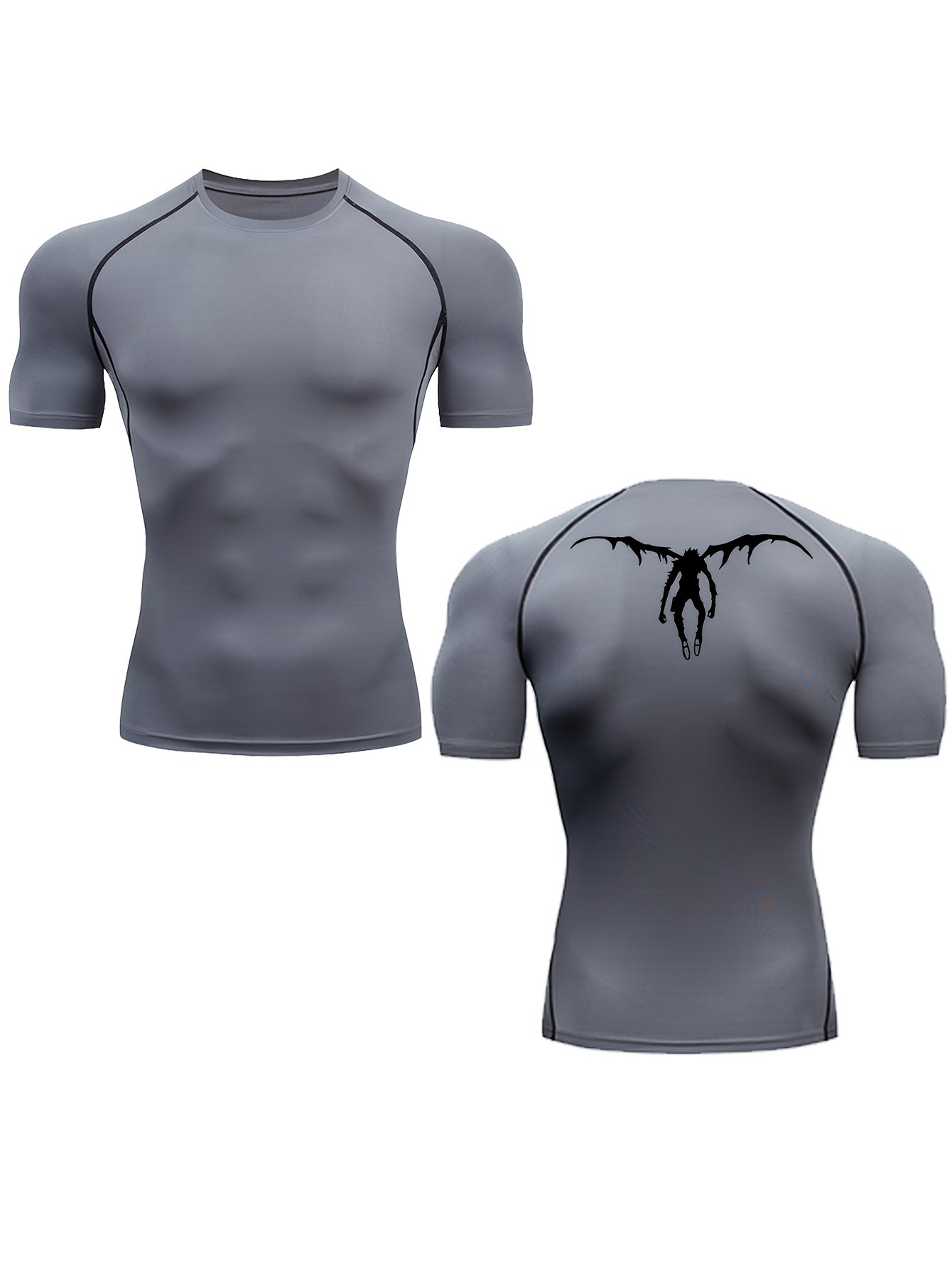 Men’s Anime Graphic Athletic T-Shirt – Quick-Dry Breathable Workout Tee