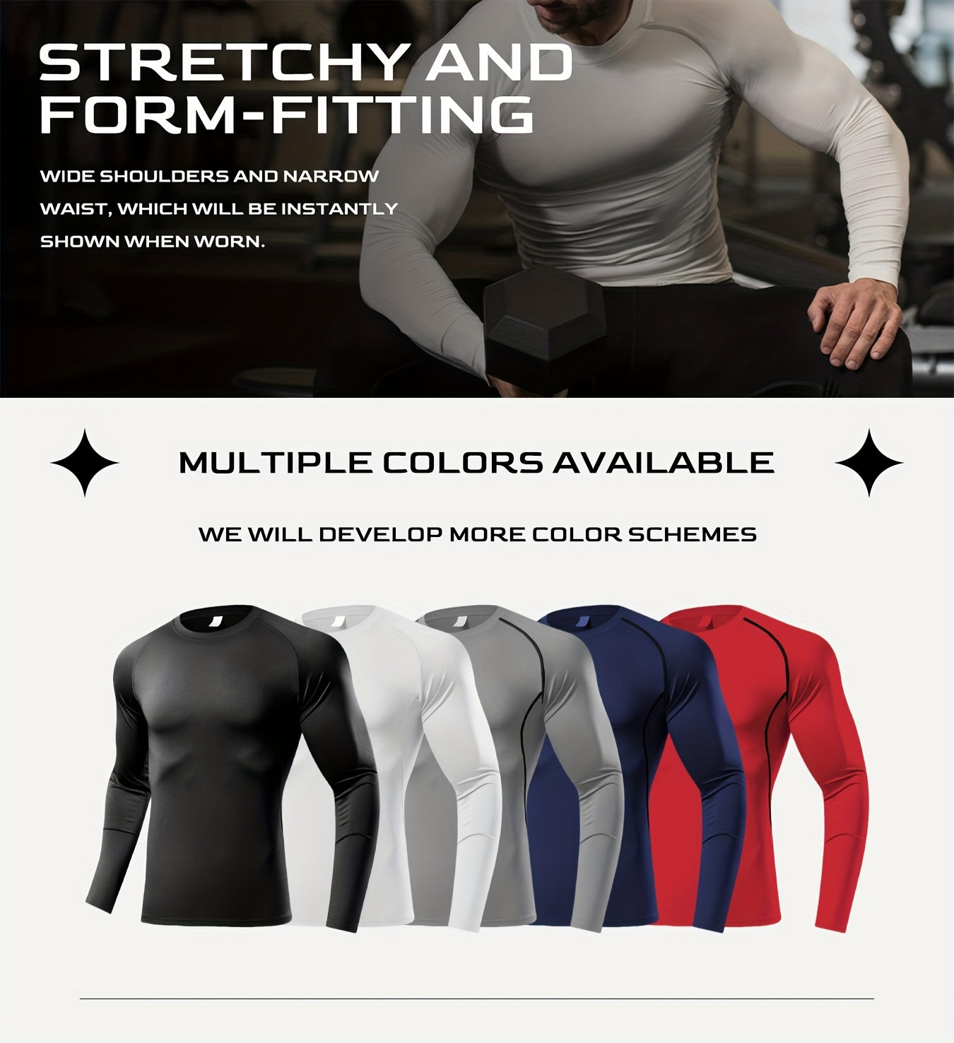 Men’s Gothic Trident & Thorn Compression Long Sleeve Shirt – Sweat-Wicking Tight-Fit Training Top for Gym & Outdoor Workouts